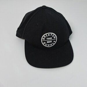 Brixton Supply Oath III Snap Back Cap 6 Panel Flat Brim Emblem Patch NWOT